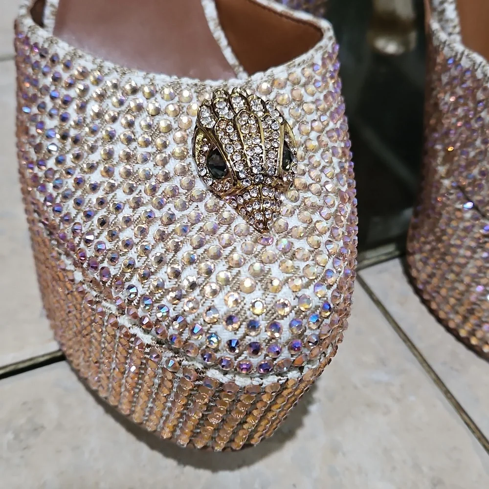 NWT! Kurt Geiger KENSINGTON PLATFORM Bling Heels - SOLD OUT! - Picture 3 of 13
